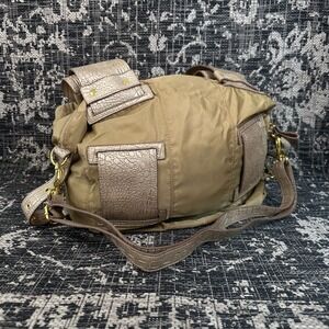 C Red Womens Shopper‎ Tote Purse Beige Gold Crocodile Diaper Bag 2 in 1 Handbag